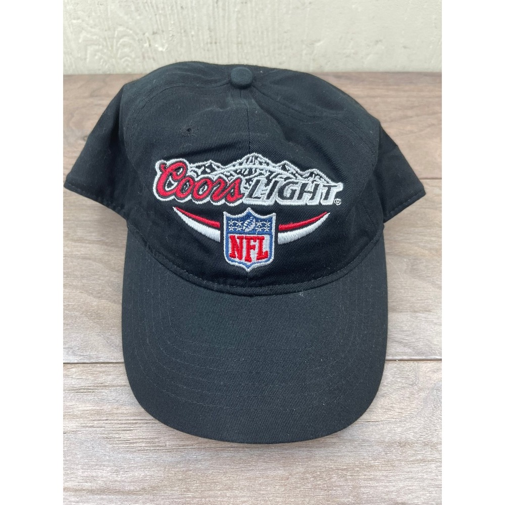 NFL Coors Light Hat Team Apparel Men's Black Logo Cap